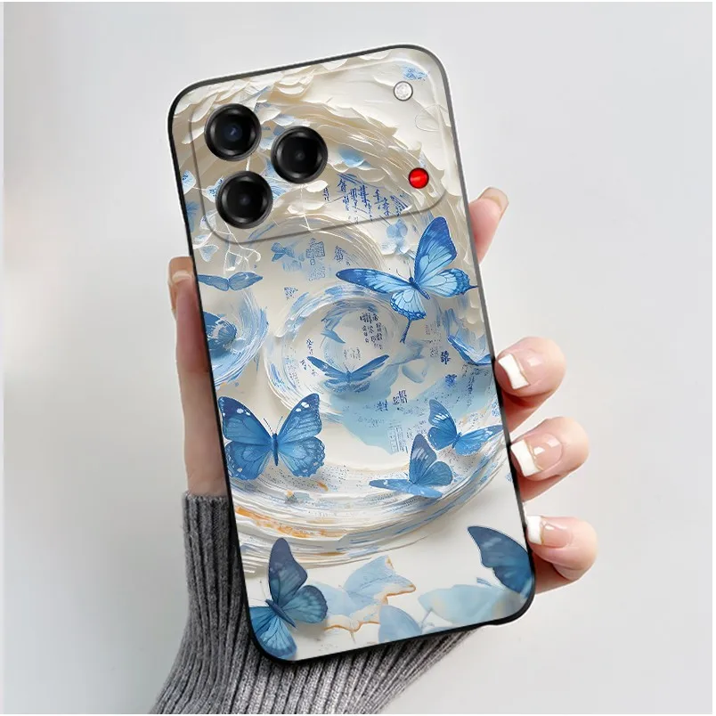 Aesthetic Cute Cat Cartoon Black Soft Silicone Shockproof Phone Case