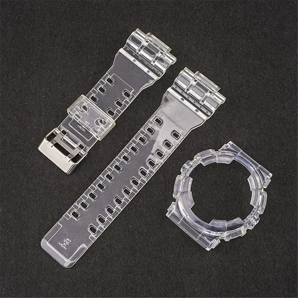 Transparent Silicone Watch Band Bracelet with Protective Case