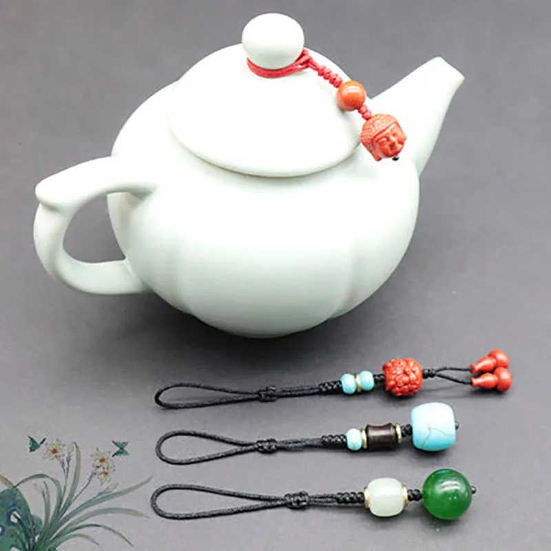Teapot pendant creative purple clay pot cup cover hanging rope manual pendant stationery personalized national style high-grade