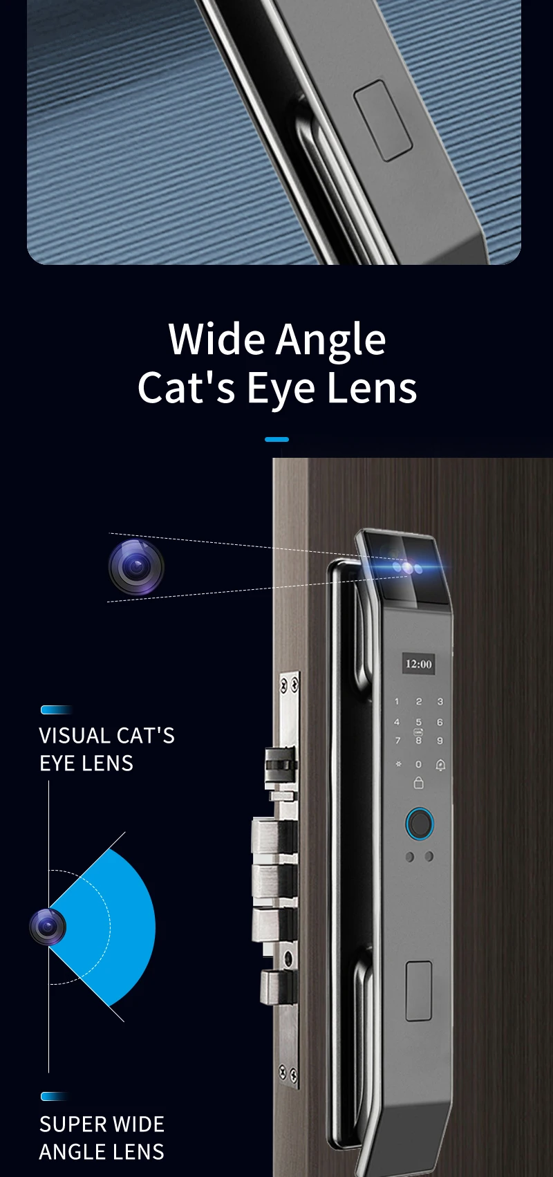 XSDTS Wifi Tuya APP Face Recognition Smart Door Lock with Camera Video Call Voice Intercom Digital Door Lock Automatic Door Lock