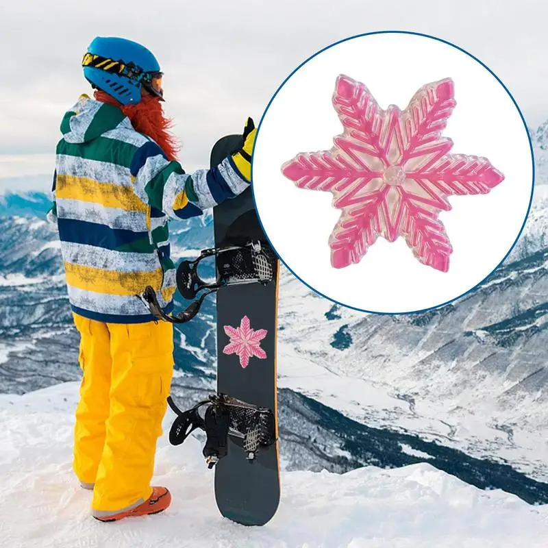 Anti-Slip Stomp Pad Mat Snowflake Shape Stomp Mat Pad Enhanced Grip Snowboarding Pads Portable 3D Raised Design For