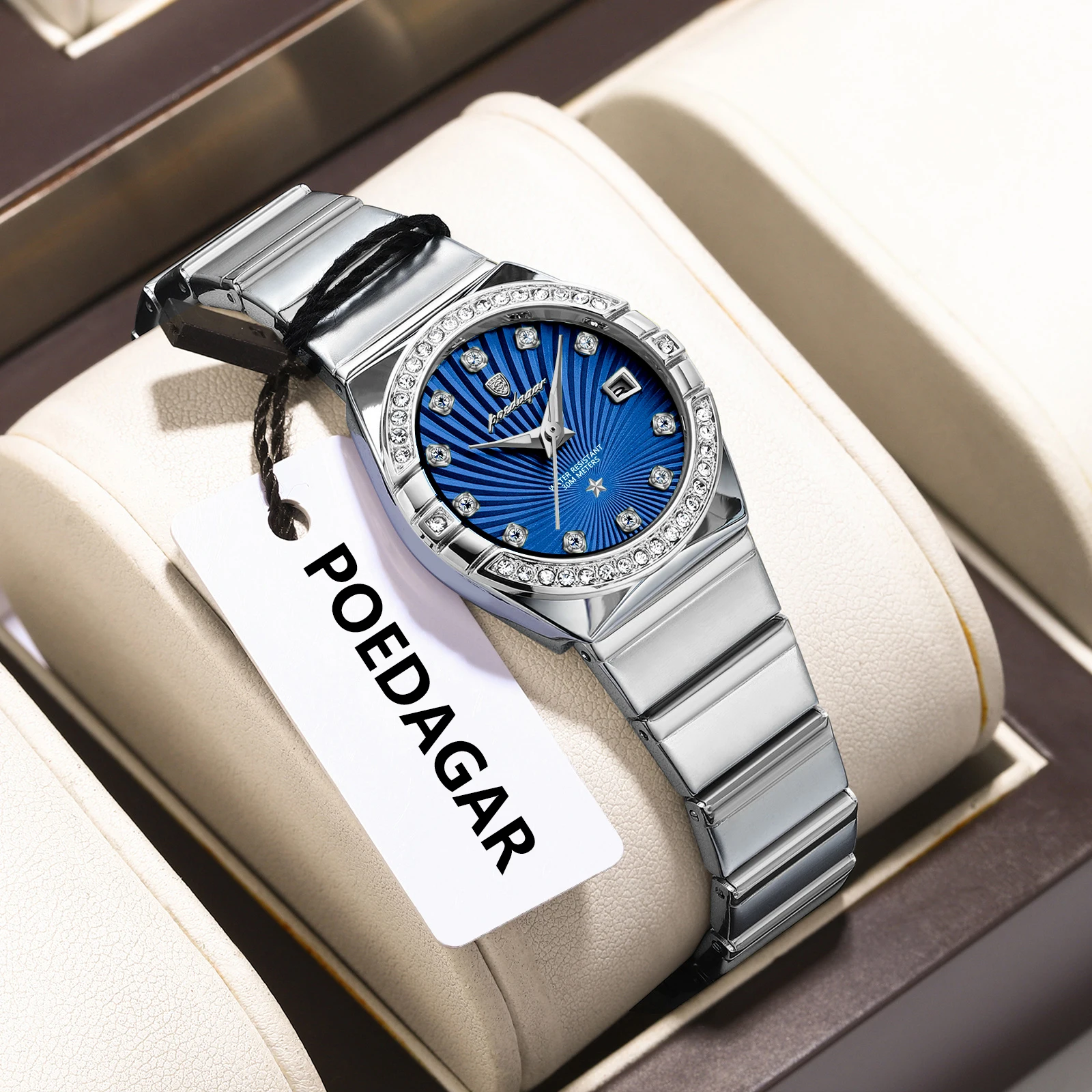 Luxury women's watch, water-resistant, luminous calendar display, made of stainless steel, high-quality quartz women's watch
