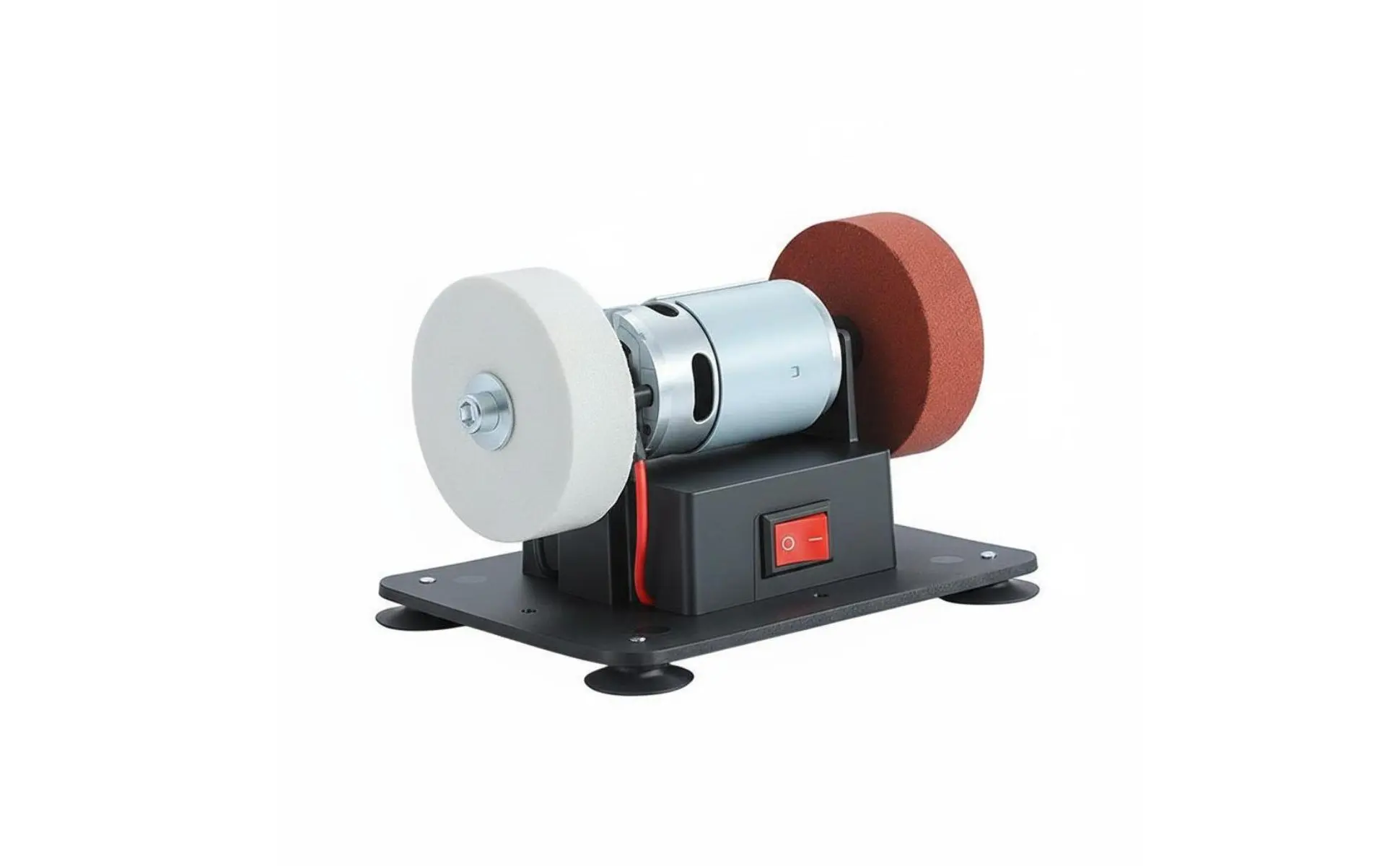 Mini Electric Bench Grinder Stable Performance Mini Bench Grinder Small Polishing Machine Low Noise for Garage, Craft Room