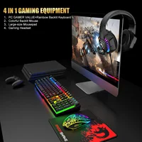 MANBASNAKE T11 Wired Gaming Keyboard and Mouse Headset Combo,Rainbow LED Backlit Wired Keyboard - Image 4