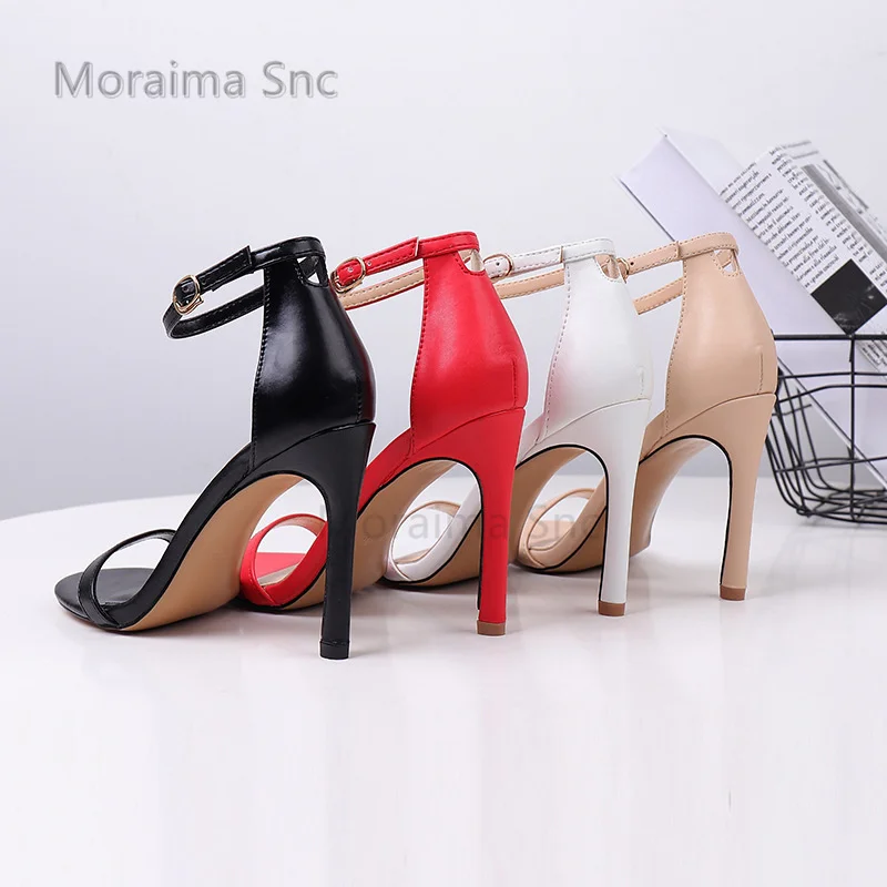 

One Strap High Heels Sandals for Women Summer New Cover Heel Stiletto Open Toe Buckle Shoes Concise Dress Office Lady Shoes