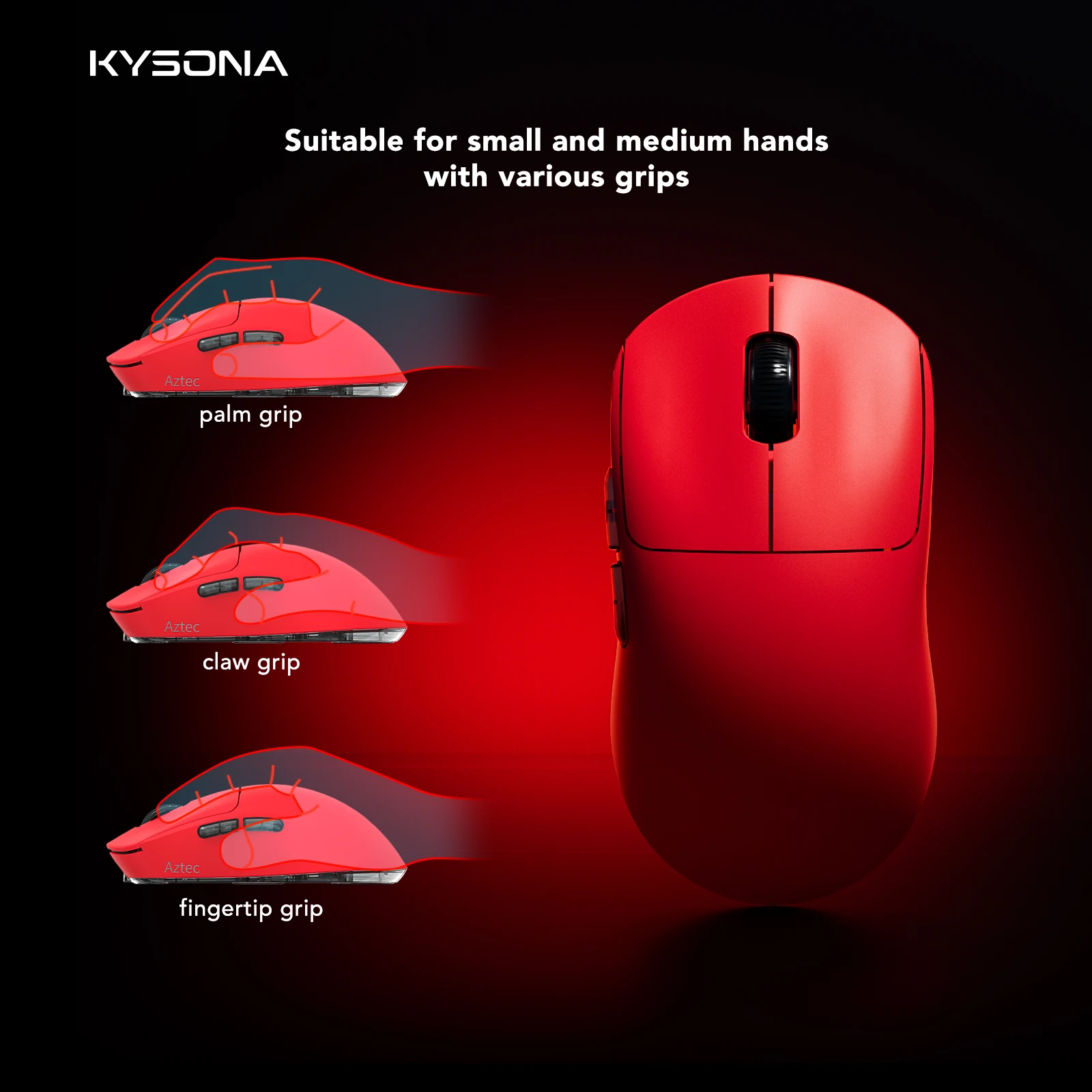 Wireless Gaming Mouse 55g 26000DPI PAW3395 For Laptop PC