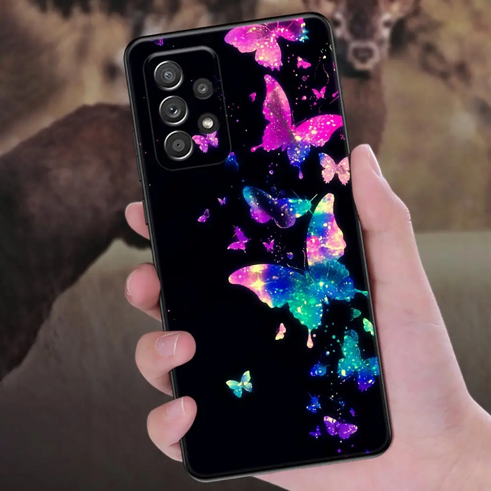 Elegant Black Butterfly Love Phone Cover - Stylish Protective Back Case