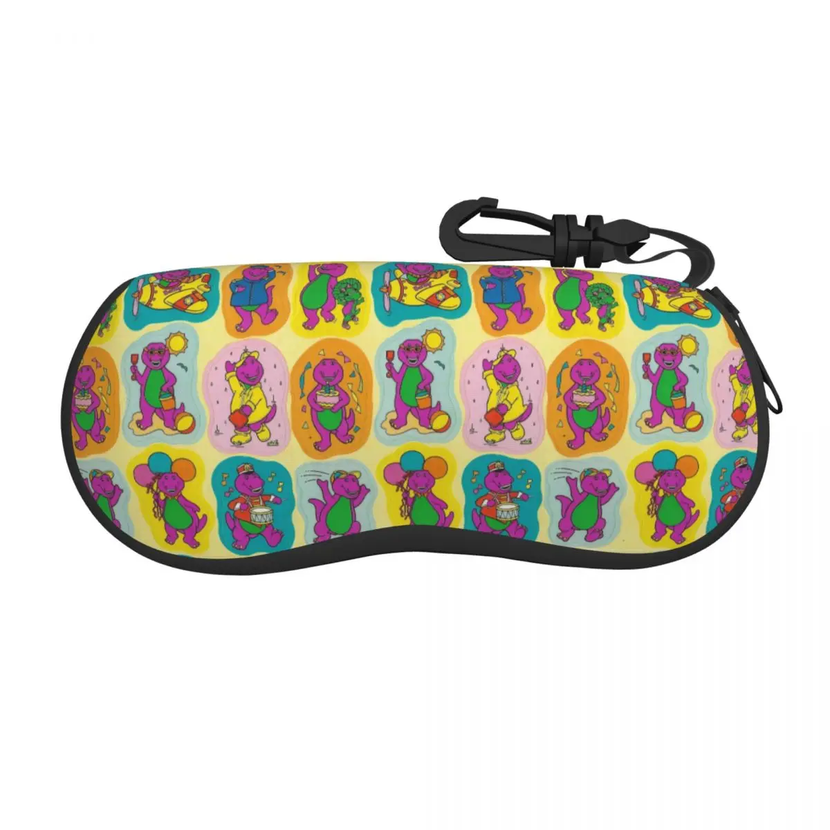 

Barney Friends Cartoon Glasses Case Fashion Zipper Kawaii Dinosaur Dinosaurs Eyeglasses Box Protector Eyewear Container
