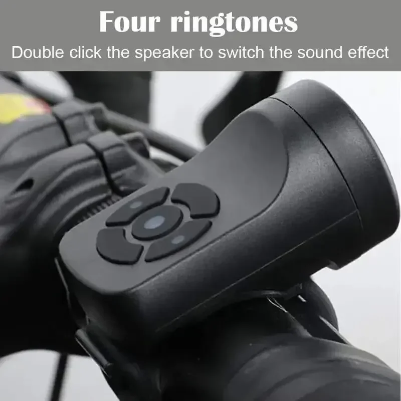 Bicycle Horn Bike Horn Electric Bicycle Bell Powerful Rechargeable Bicycle Bell Ring Horn Bells Cycle Safety Sound Alarm Accessories