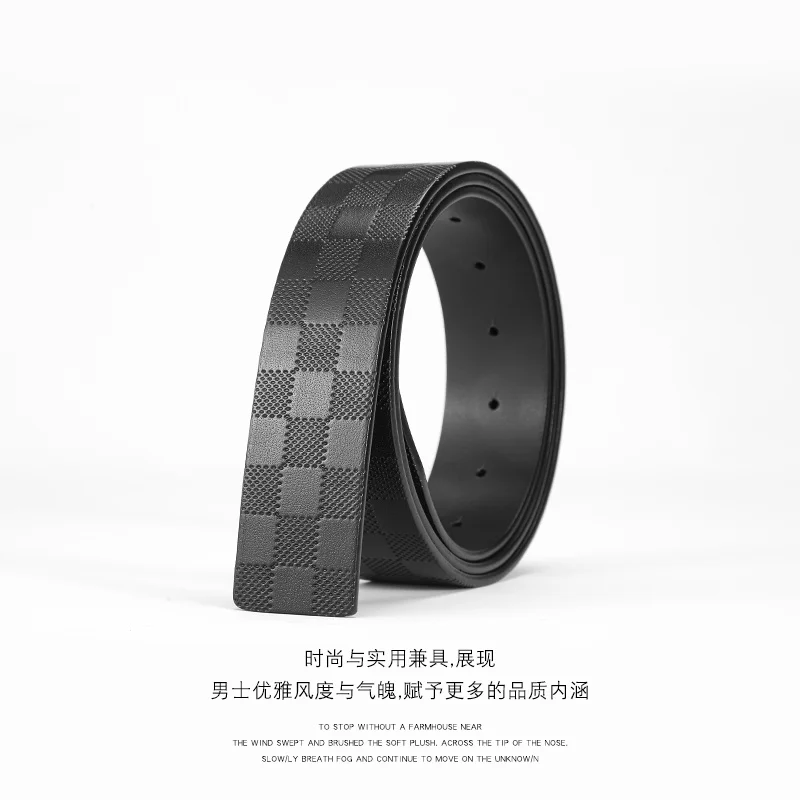 Black plaid - 3.8cm wide [no buckle]