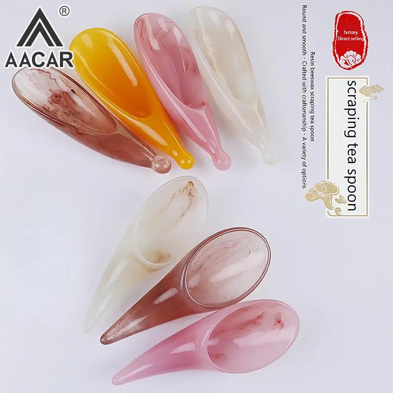 

Resin Gua Sha Massage Scraping Spoon Acupoint Beeswax Guasha Acupuncture SPA Massager Scraper Tools For Face Neck Back Body Care