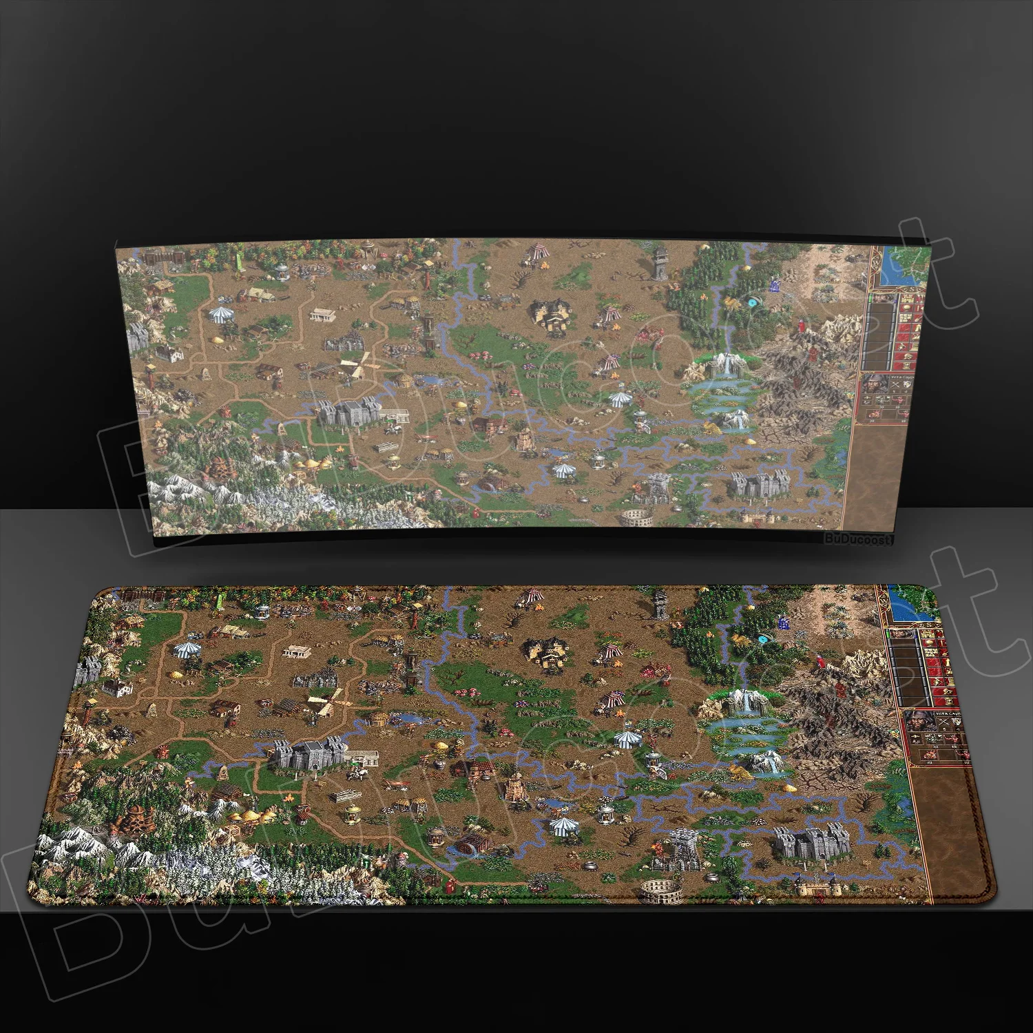Heroes of Might and Magic Medieval Game Desk Mat - HD Print XXL Non-Slip Mouse Pad