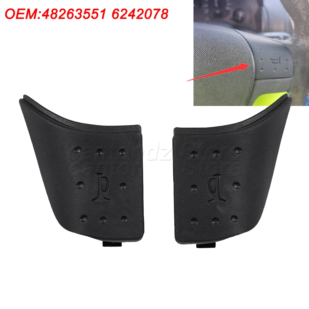 2PCS Steering Wheel Horn Button Left Right For Vauxhall Opel Corsa C Tigra B Meriva A Combo C 93173876 48263551 6242078