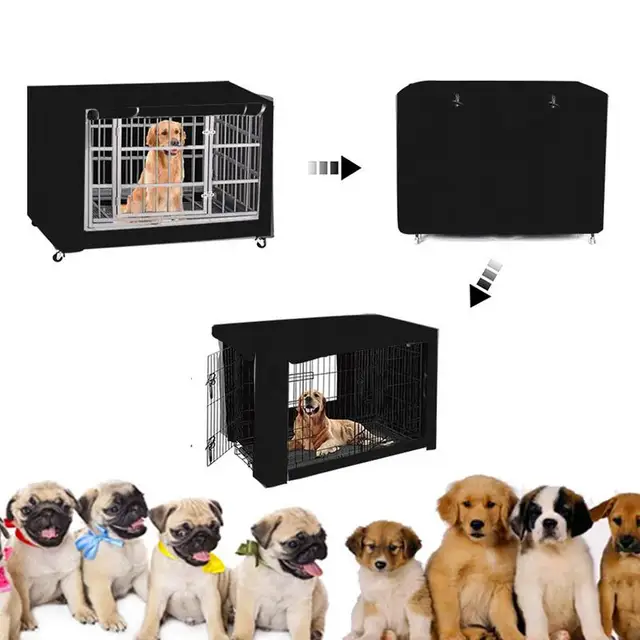 Dog Crates Cover 36/42inch Pet Kennels Cover with multiple crate types for Small Medium Dogs waterproof Oxford-Fabric 3