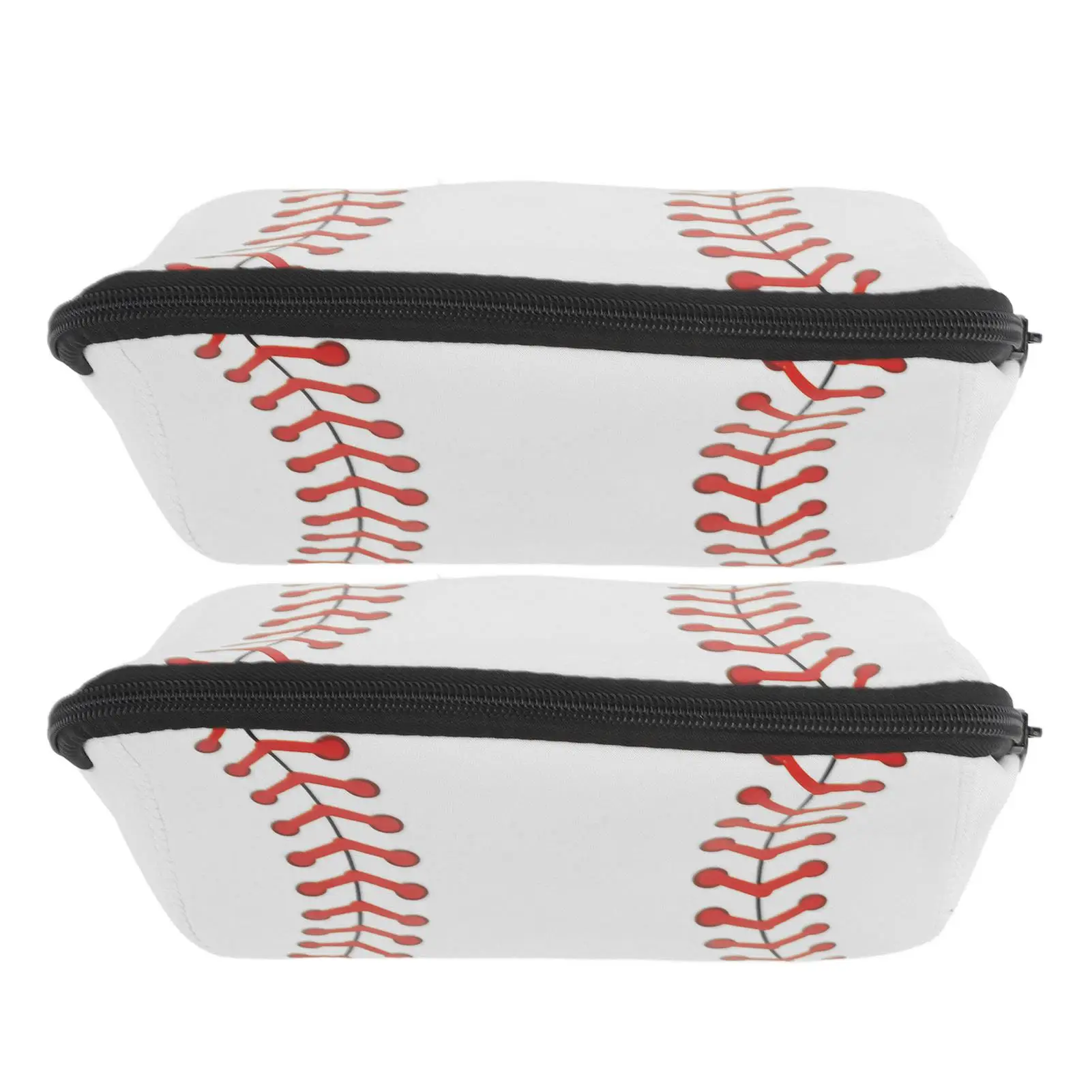 Waterproof Baseball Makeup Bag-Compact Neoprene Pouch with Zipper, Perfect for outdoor Use