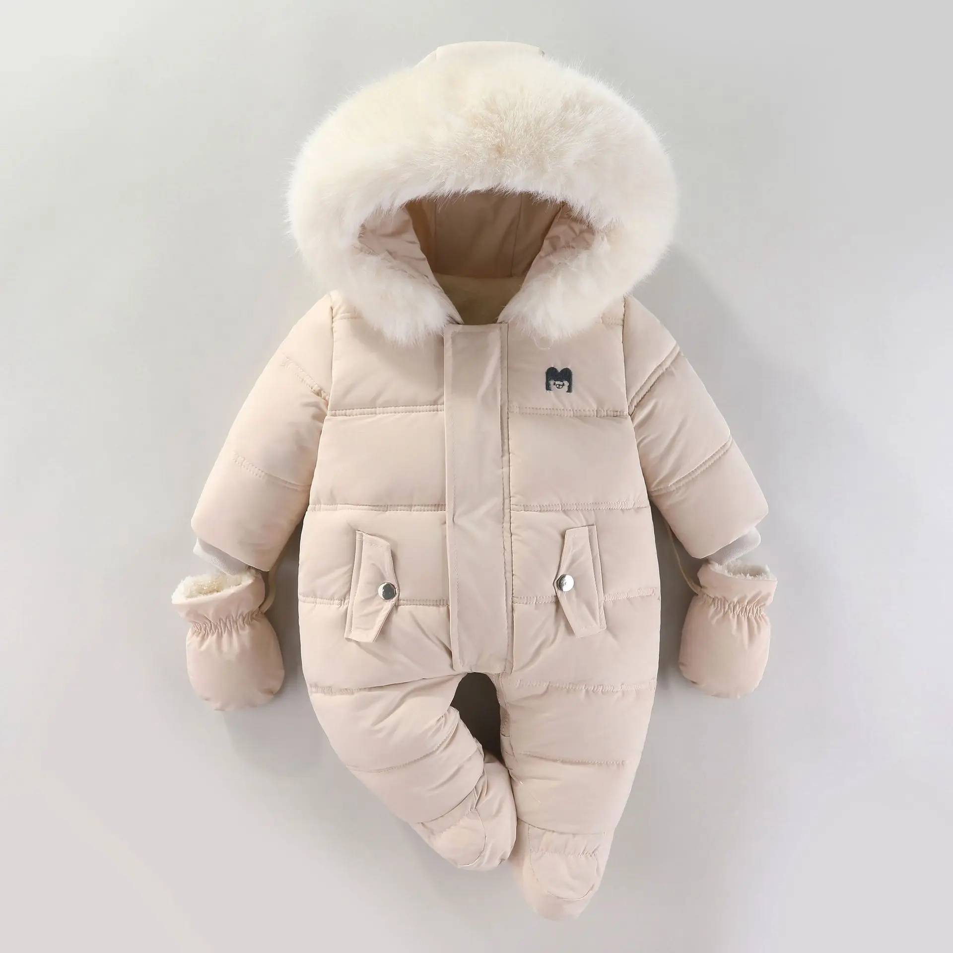 Baby Kids Winter Jumpsuit for Boys Girls Romper Overalls Children Costume Clothes Hooded GlovesSnowsuit Infant Newborn Clothes