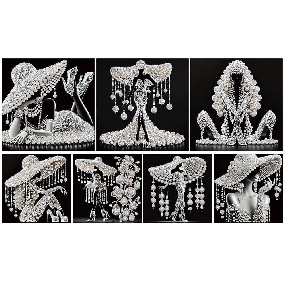 5D DIY Diamond Painting Kit Elegant Lady Decor Partial Special Shaped Drill DIY Creative Handmade Crafts Home Art Decor 30*30cm