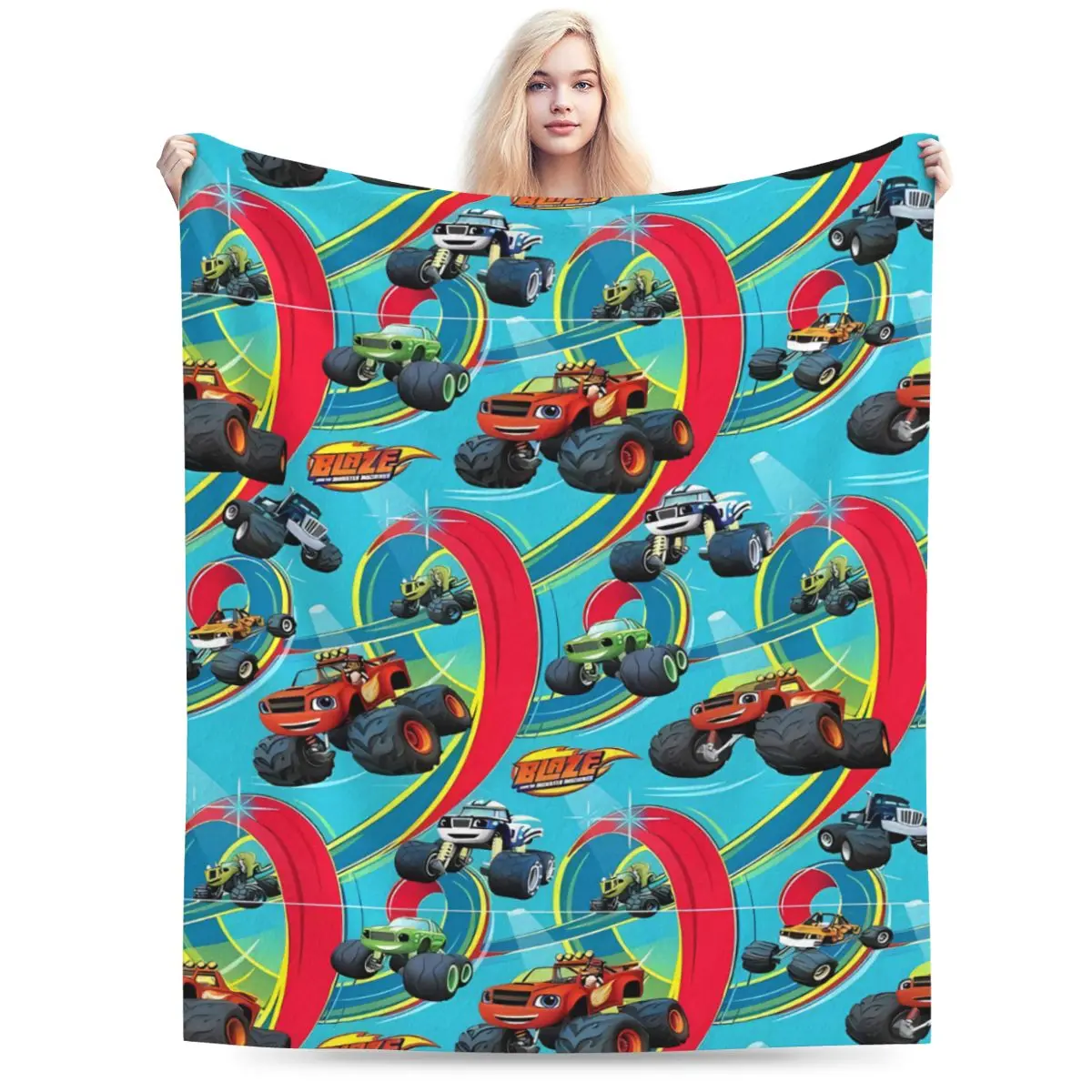 Blaze And The Monster Machines Una Coperta In Micro Pile Ultra-Morbida