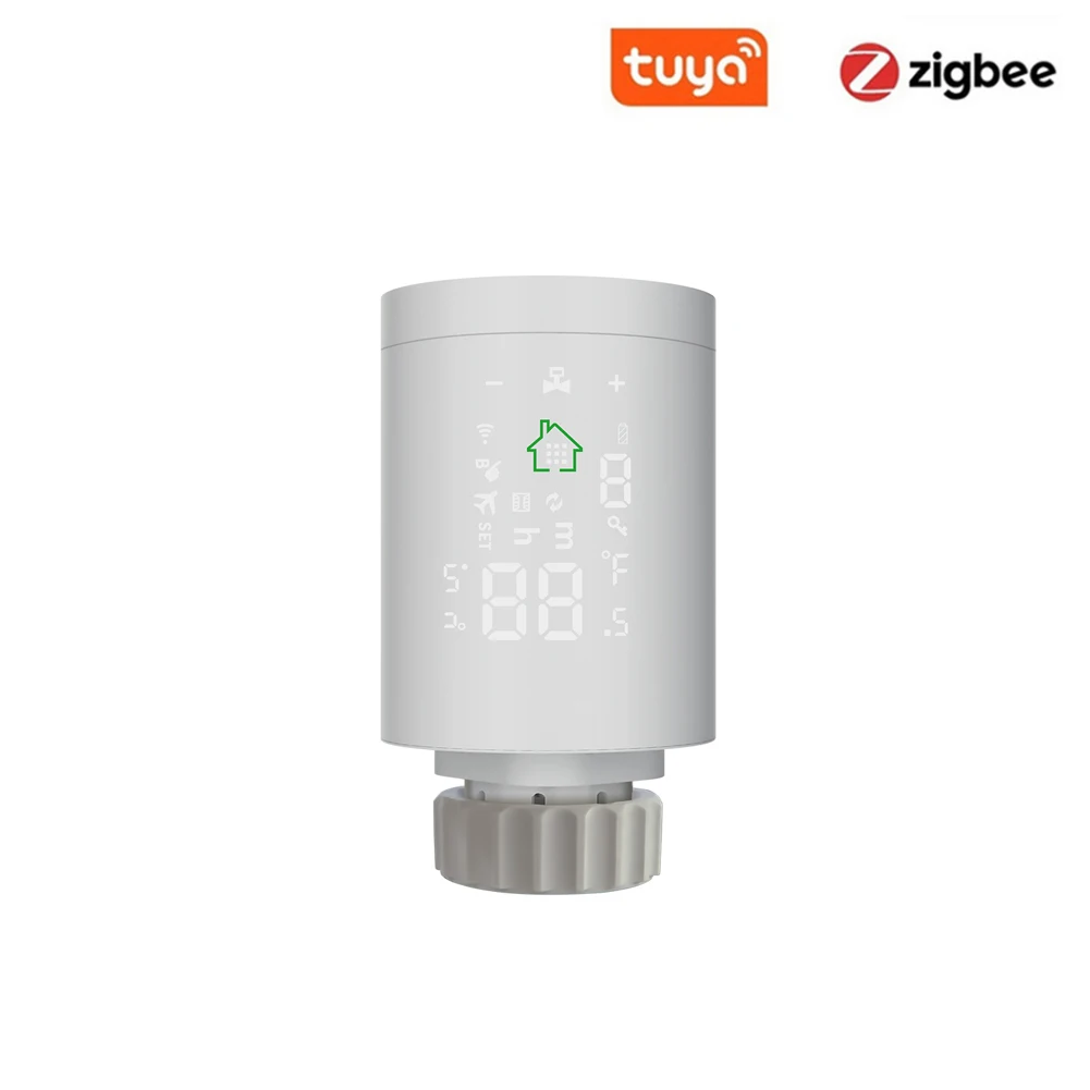 Tuya ZigBee TRV Radiator Actuator Valve  Smart Programmable Thermostat Temperature Heater Voice Control Support Alexa 