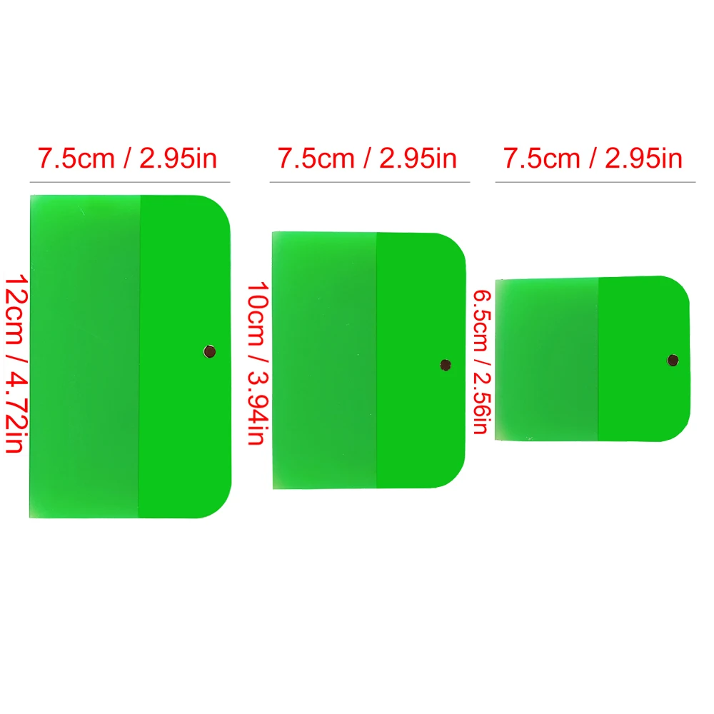 Car PPF Squeegee Magnet Anti-Scratch TPU Rubber Scraper Green for Vinyl Wrap Water Blade Wiper Window Tinting Board