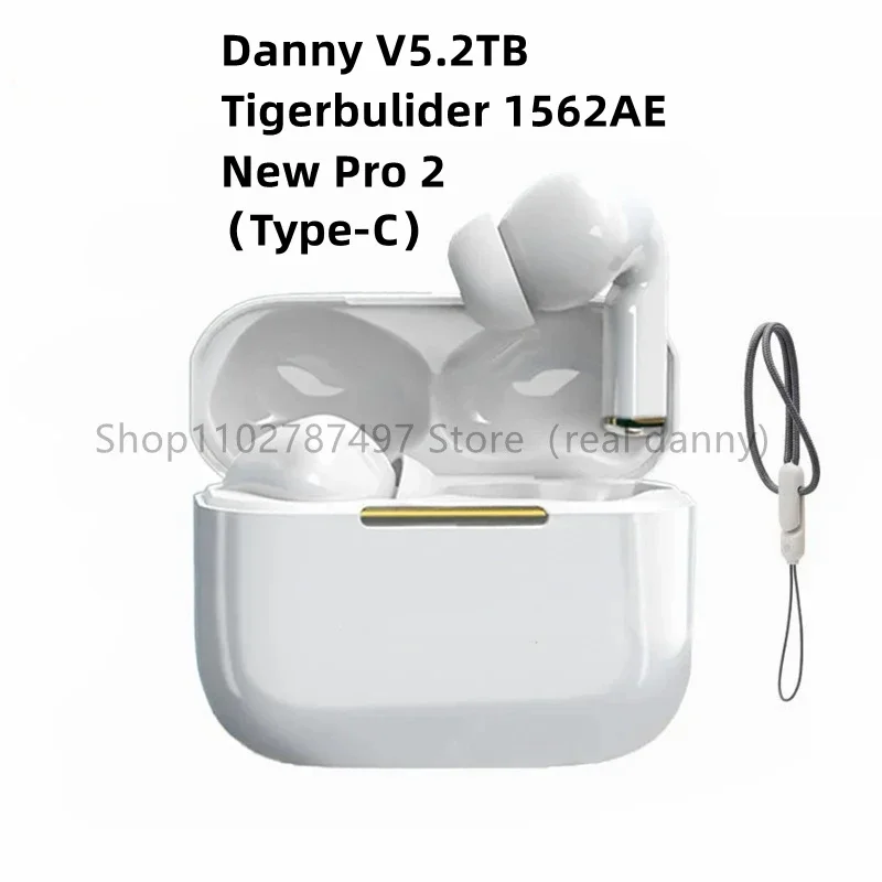Tigerbuilder Airoha 하이 퀄리티 모델 무선 헤드폰, TWS 블루투스 5.3 이어폰, Danny C타입 PRO 2 V5.2TB, 1562AE, 신제품