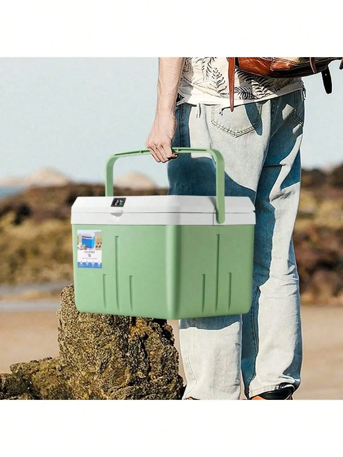 5L/8L/13L Camping Cooler - Hard Ice Retention Cooler Lunch Box - Portable Small Insulated Cooler, Outdoor, Camping, Leisure