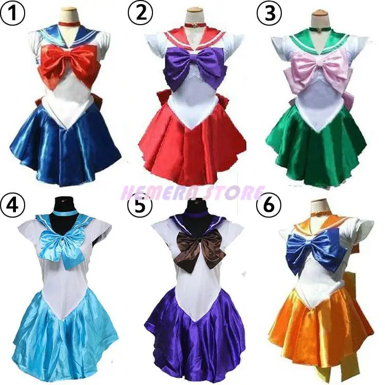 

Anime Sailor Moon Cosplay Costume Tsukino Usagi Uniform Dress Outfits Cosplay Yellow Wig Halloween Carnivl Party Women Kids