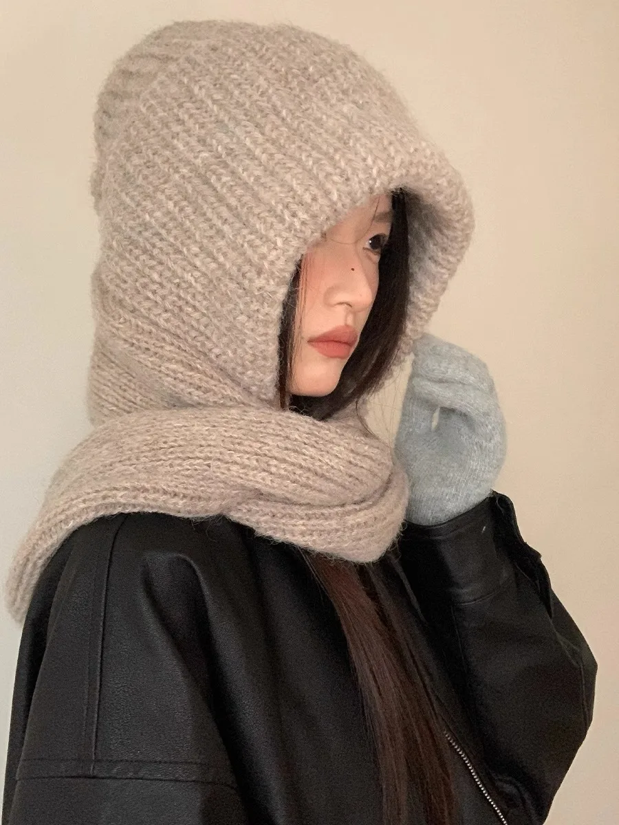 Women's Winter Warm Ear Protection Cycling Balaclava Hat And Scarf In One