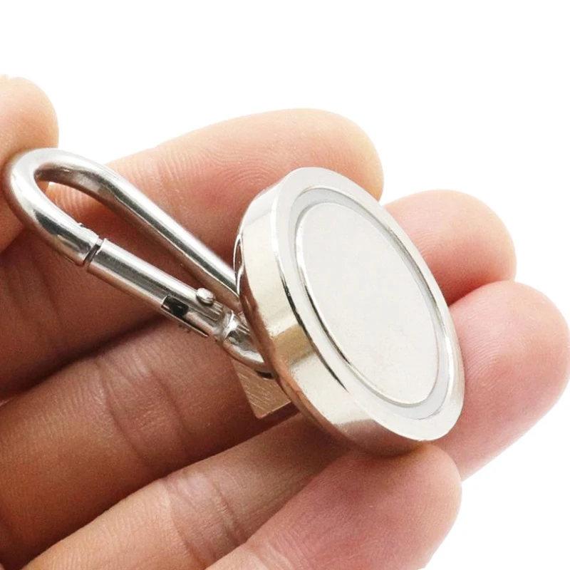 D25mm-42mm Carabiner Magnetic Hooks Super Strong Magnet with Swivel Carabiner Heavy Duty Magnetic Hook For Home Kitchen 2 Pcs