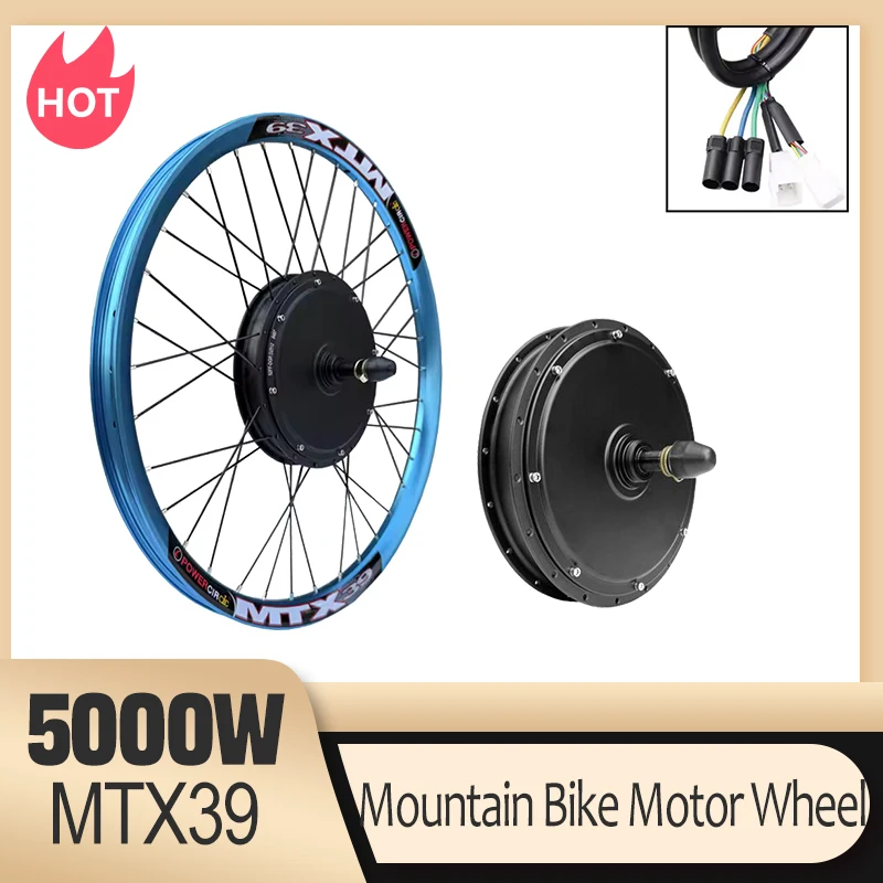 72V 5000W MTX39 E-바이크 개조 부품 브러시리스 기어리스 리어 허브 모터 (전기 자전거용) 105KM/H 속도