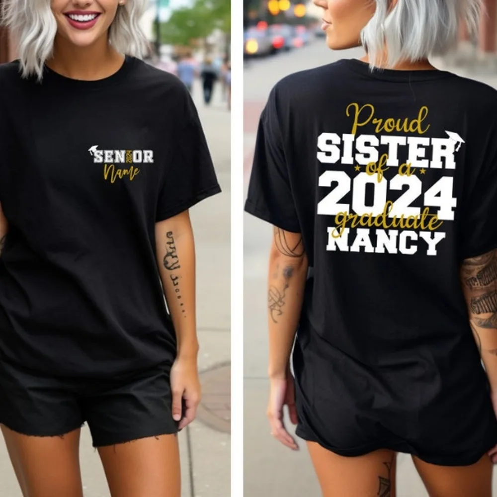 

Футболка унисекс на выпускной 2024, коллекция выпускных, футболка на заказ, футболка для празднования выпускного вечера, футболка, подарки на заказ