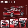 1:20 Tesla Model X Alloy Car Model Diecast Metal Toy Modified Vehicles Car Model Simulation Collection Sound Light Toy Gift 5