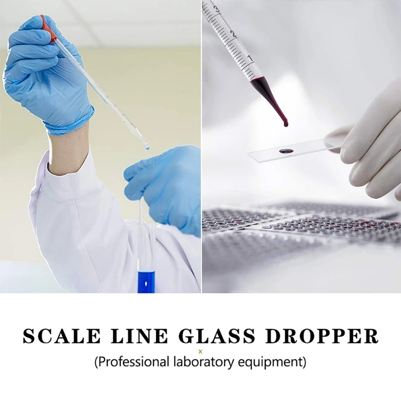 Glass Dropper Drip Pipette Liquid Pipettes Set Clear Scale Measuring Pipettes Cleaning Brush for Laboratory glass pipette liquid dispenser