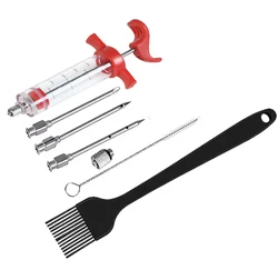 Gourmet Stainless Steel Flavor Injector Syringe Set (Red set D)