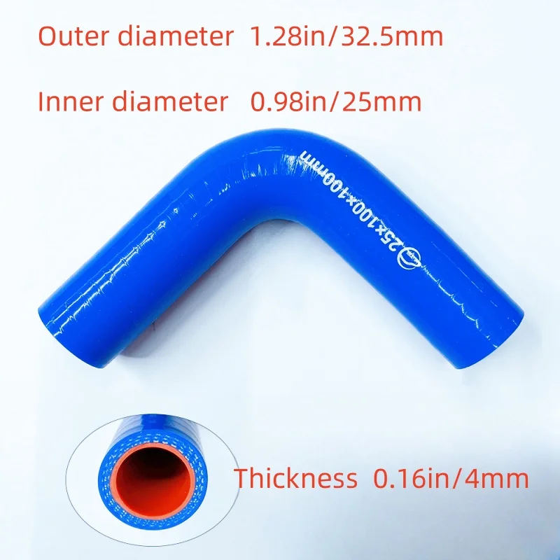 Durable Silicone Right-Angle Elbow Hose for Radiators, Heaters, and Water Pipes