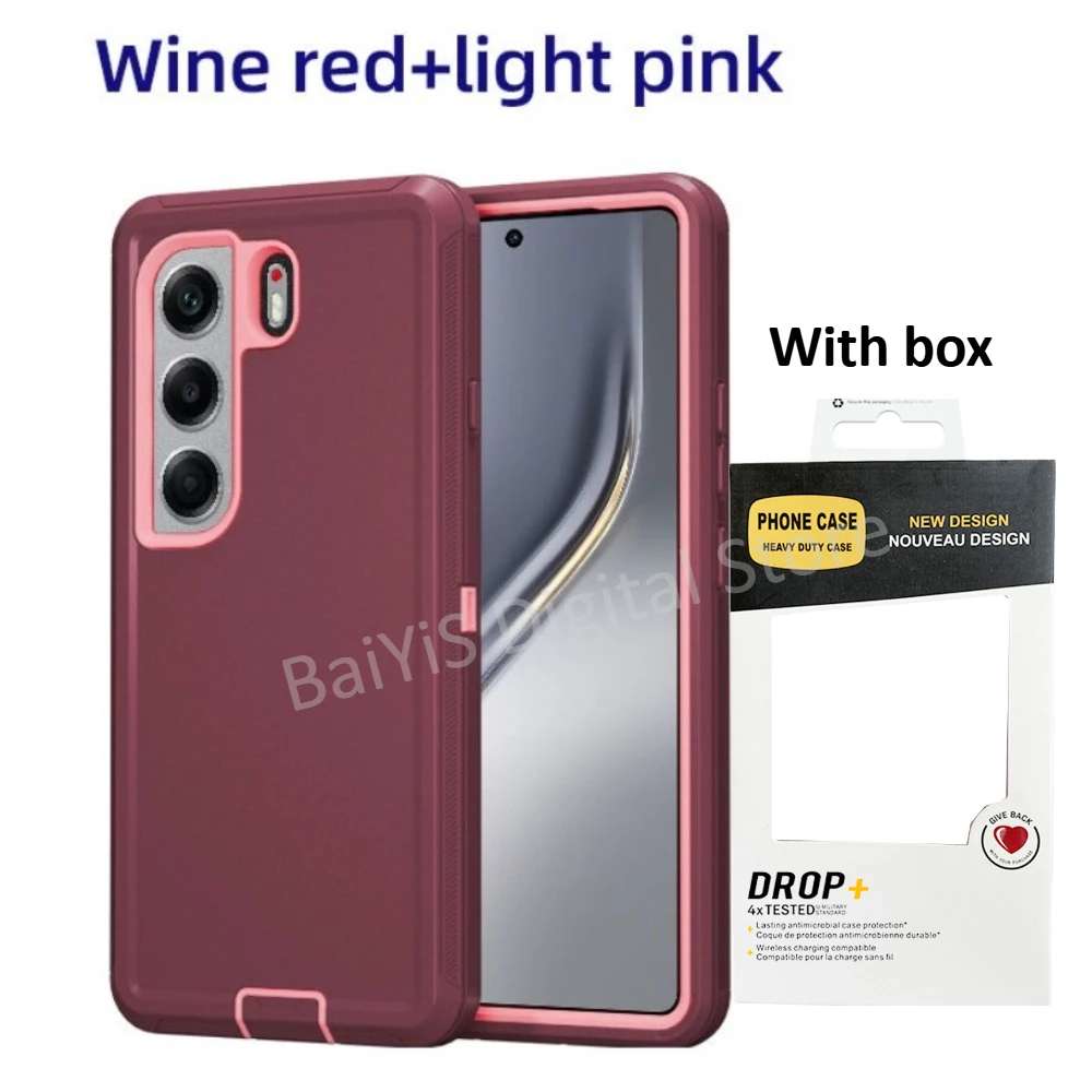 Rugged 3-Layer Protection Armor Case with Hybrid Defender Cover and Box