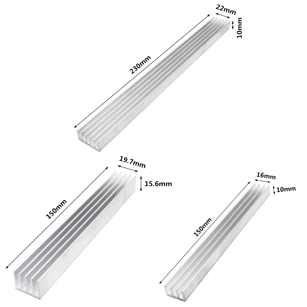 Aluminum Heatsink Radiator Aluminum Heatsink Cooling Radiator 11 Sizes for Electronic IC Chip RAM LED Cooler Heat Dissipation