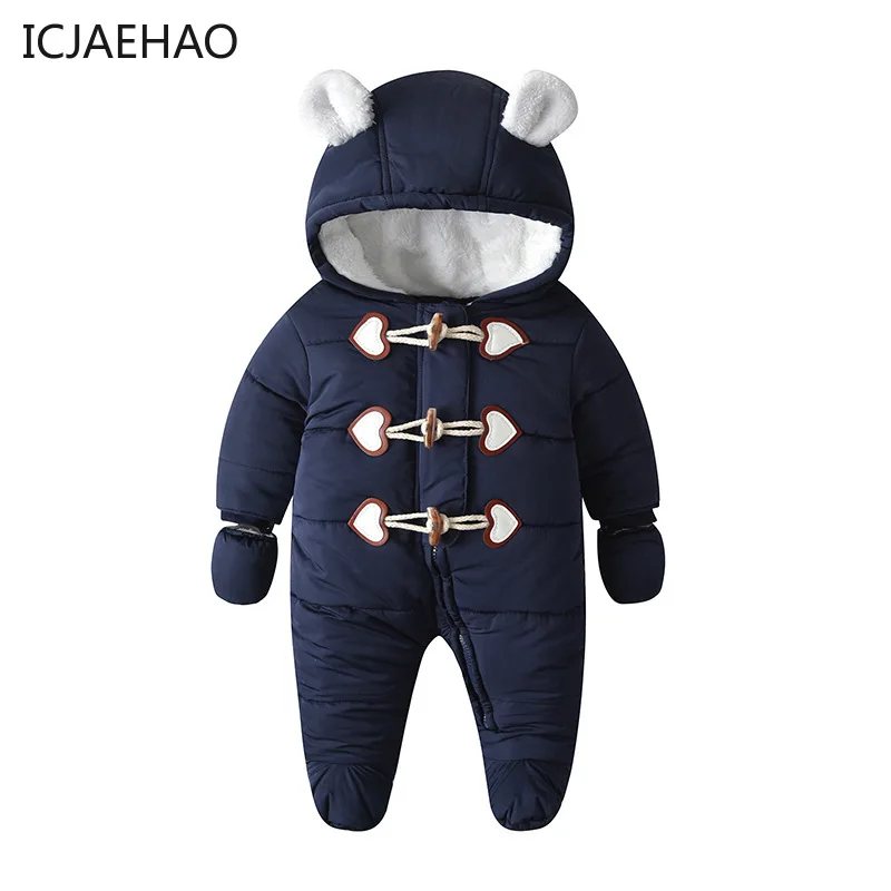 Boys Snow Infant Baby Girls Boys Winter Romper Coats Hooded Newborn Snowsuit Jumpsuit Down Coat Jackets Jumpsuit Bodysuit