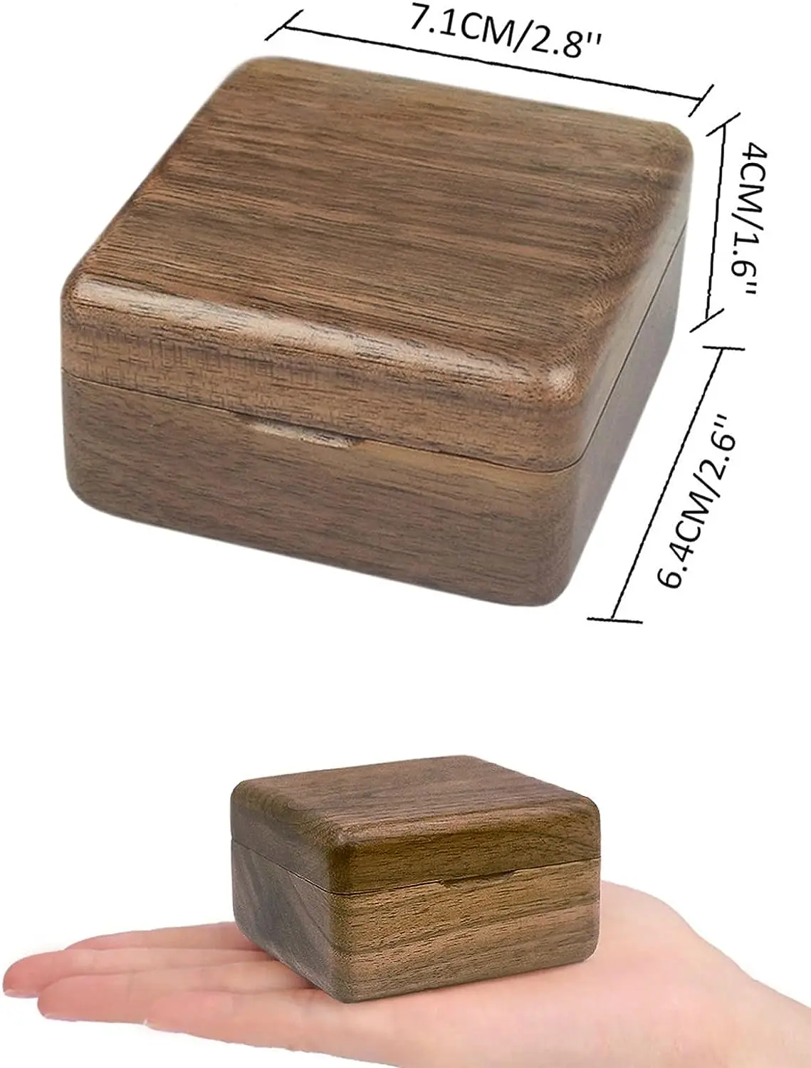 SOFTALK Coldplay-yellow Solid Wood walnut Theme Music Box Birthday Christmas Valentine's Day Gifts For Girlfriend