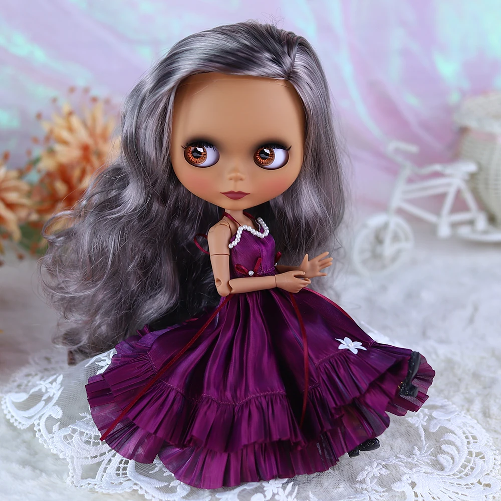 ICY DBS 블라이스 인형 관절 바디, 귀여운 캐주얼 광택 얼굴 및 매트 얼굴 세트, 인형 DIY SD 선물 장난감