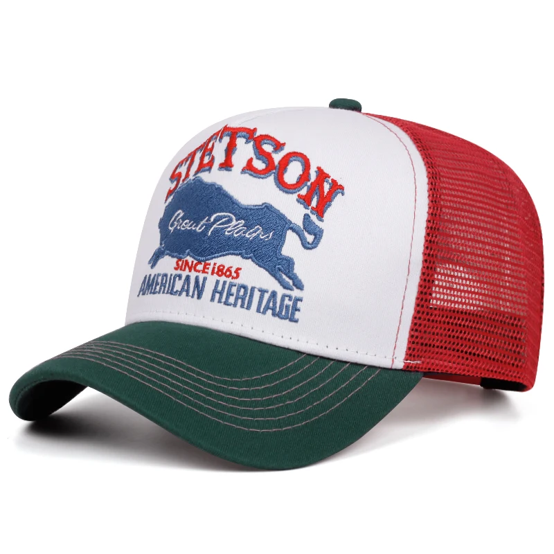 Personalized STETSON Red Bear Mesh Baseball Hat