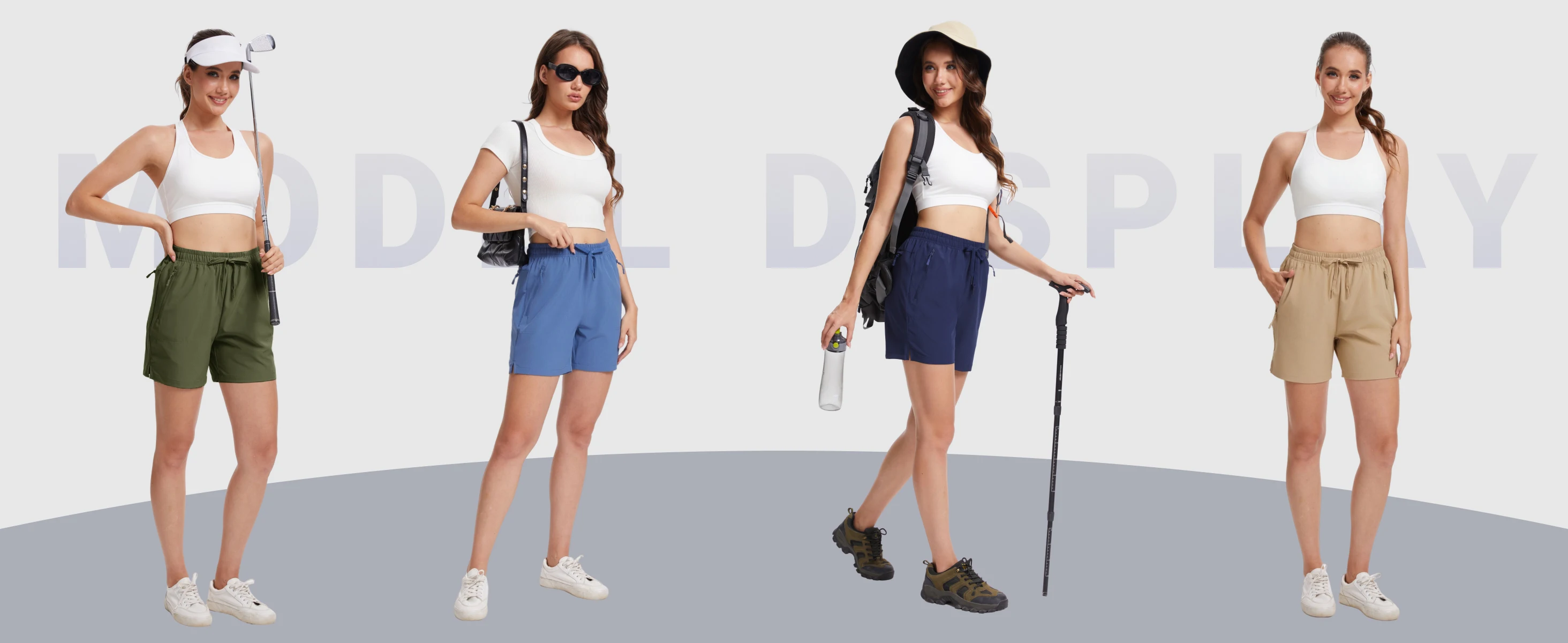 Description Picture 4 of itemTACVASEN Women's 5'' Hiking Shorts Quick Dry Golf Lightweight UPF50+ Athletic Shorts Summer Water Resistant Zipper Pockets