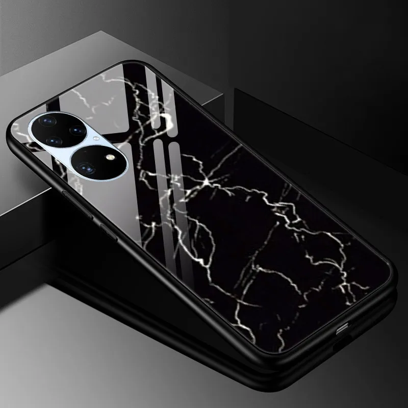 Luxury Tempered Glass Phone Case with Hard Back Bumper
