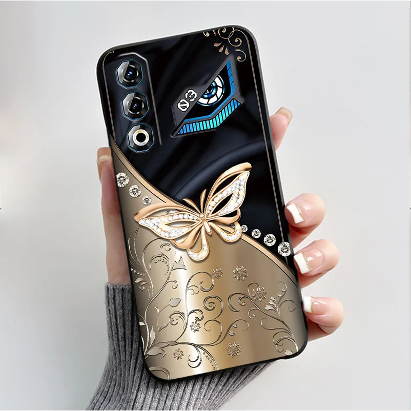 Butterfly Flower Shockproof Silicone TPU Phone Case - Soft and Stylish Protective Back Cover