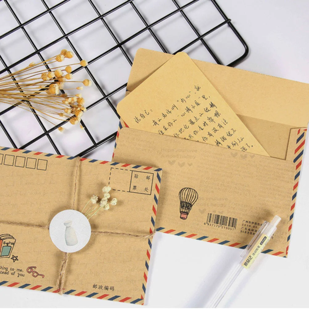 8Pcs Vintage Kraft Classic Envelopes B6 Mini Envelopes Post Photo Letter Gifts Storage Office School Supplies