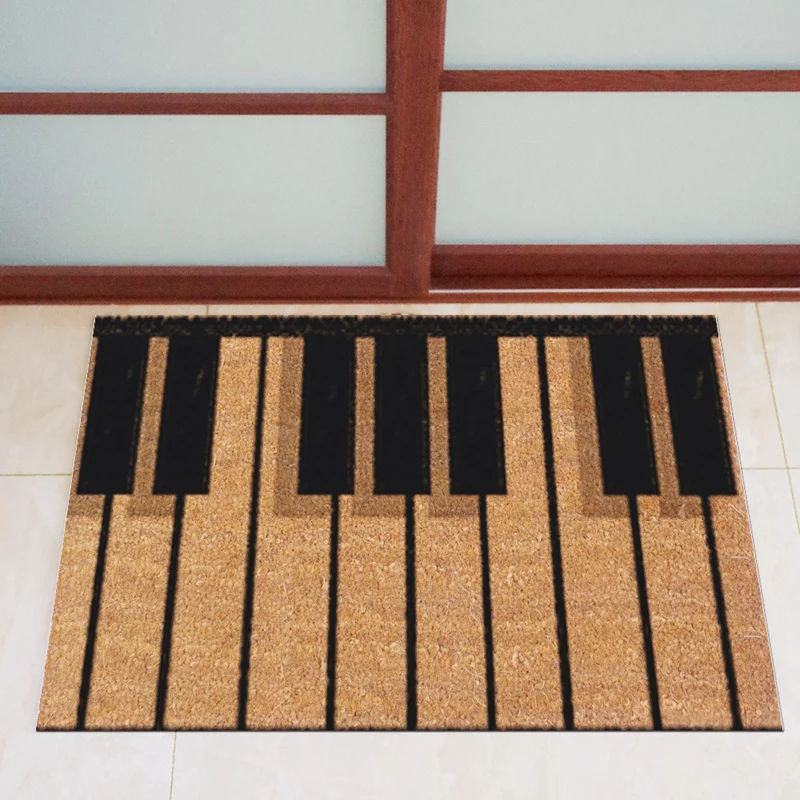 

Piano Keys Music Notes Front Door Mat Large-Outdoor/Indoor Entrance Door Mat Home Durable Easy To Use 45 X 75Cm