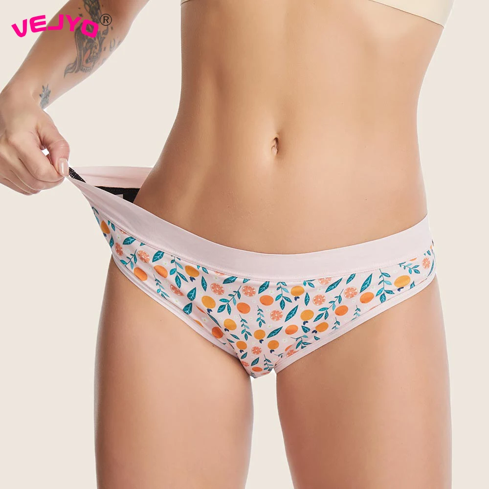 

3Pcs Teen Girls Period Underwear Absorbent Menstrual Panties 4 Layer Leak-Proof Organic Cotton Protective Briefs for Women