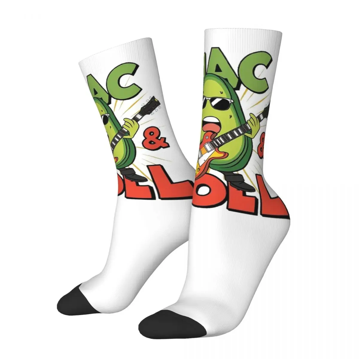 

Guac & Roll Avocado Jam Session Socks Harajuku Super Soft Stockings All Season Long Socks Accessories for Birthday Present