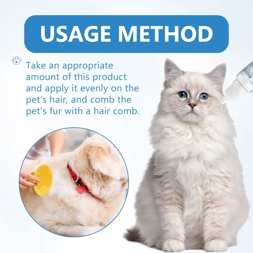 Yegbong Pet Leave-in Serum Water Free Deodorization for Cats and Dogs Clean and Supple Hair Retention Care