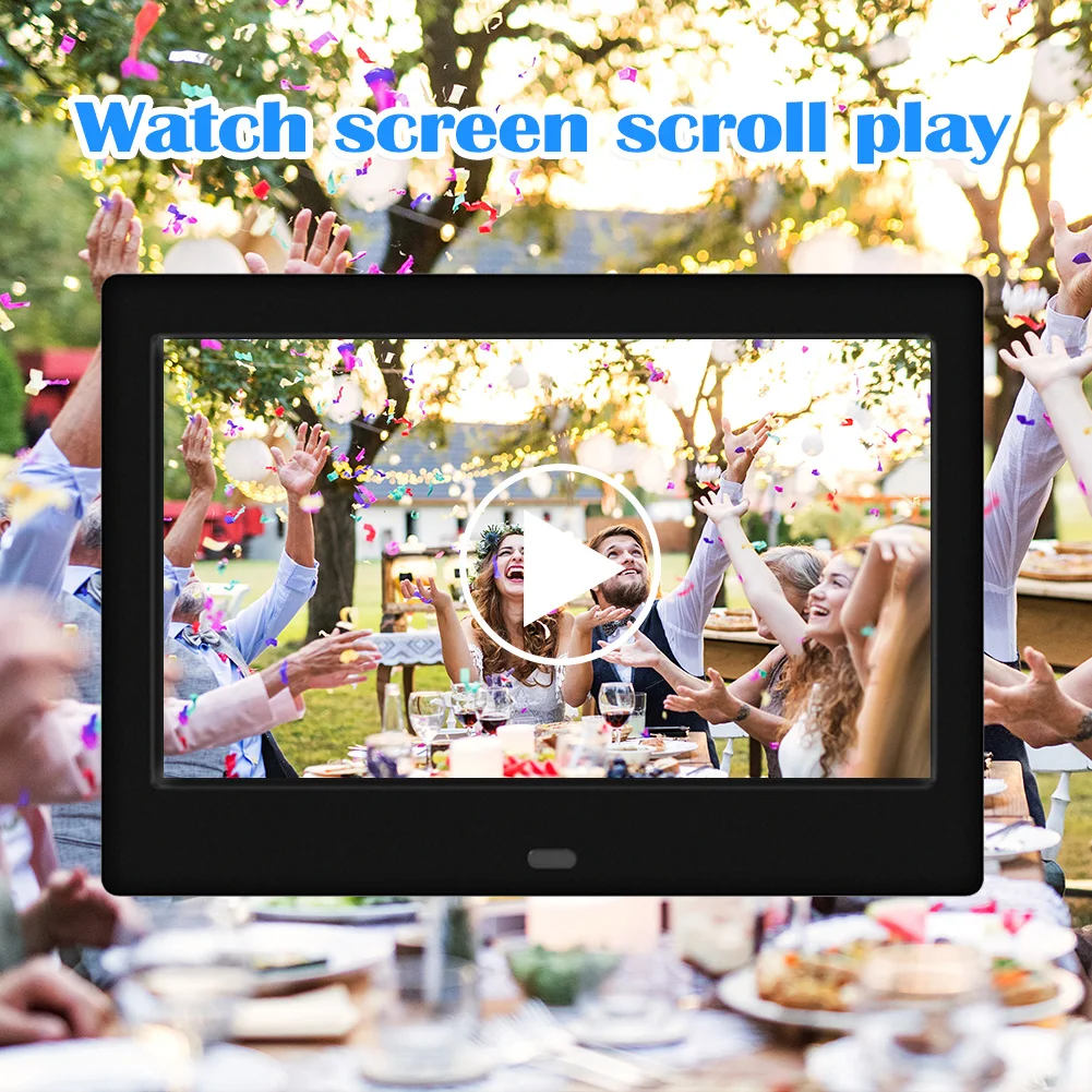 7inch HD LED Digital Photo Frame MP3 MP4 Movie Player Support USB/MMC/SD/MS Card 800*480 Alarm Clock with Remote Control Gift view 3